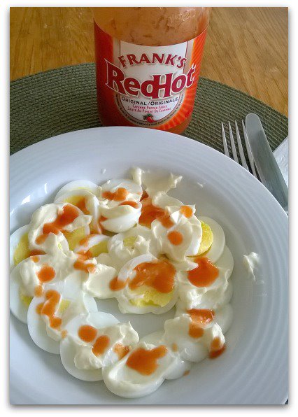 Boiled Eggs with Hot Sauce