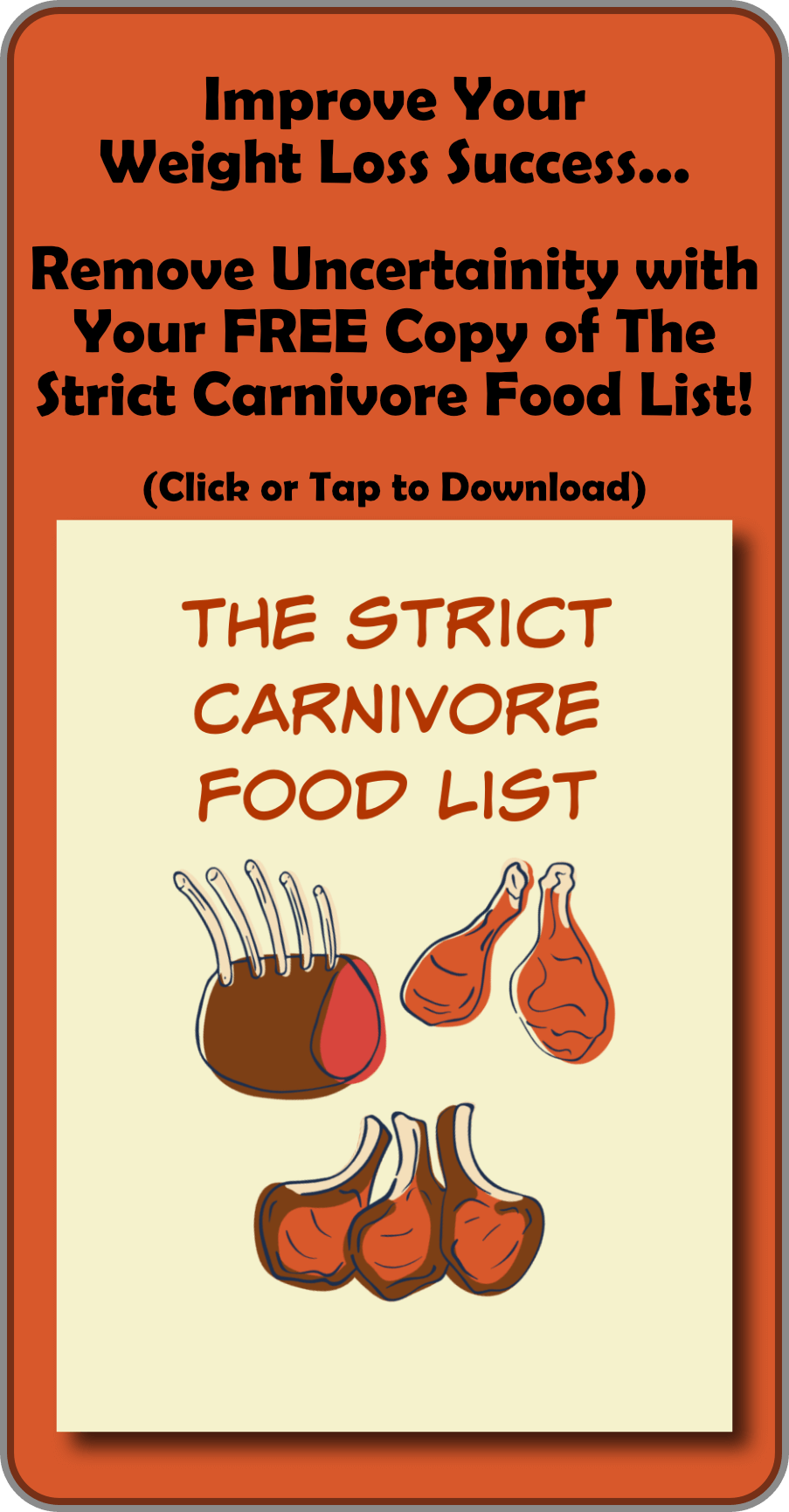 Strict Carnivore Food List Advert