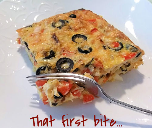 SundriedTomatoFrittata First Bite